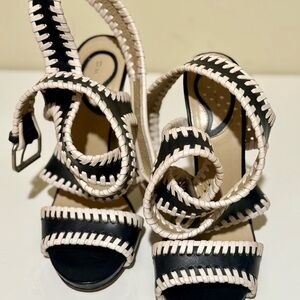 Etro Black and White Heeled Shoes